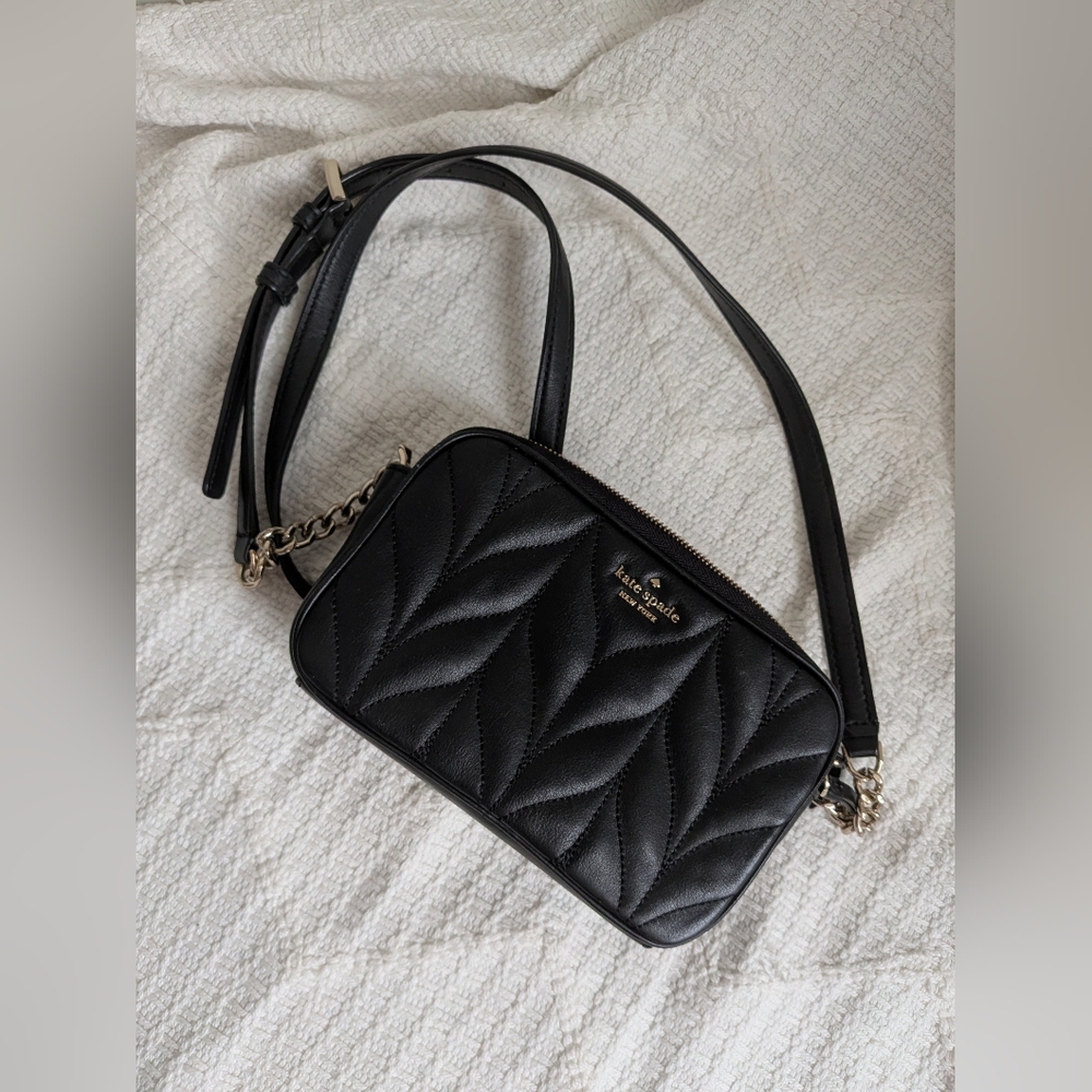 Kate Spade Black Quilted Crossbody Bag